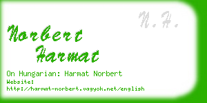 norbert harmat business card